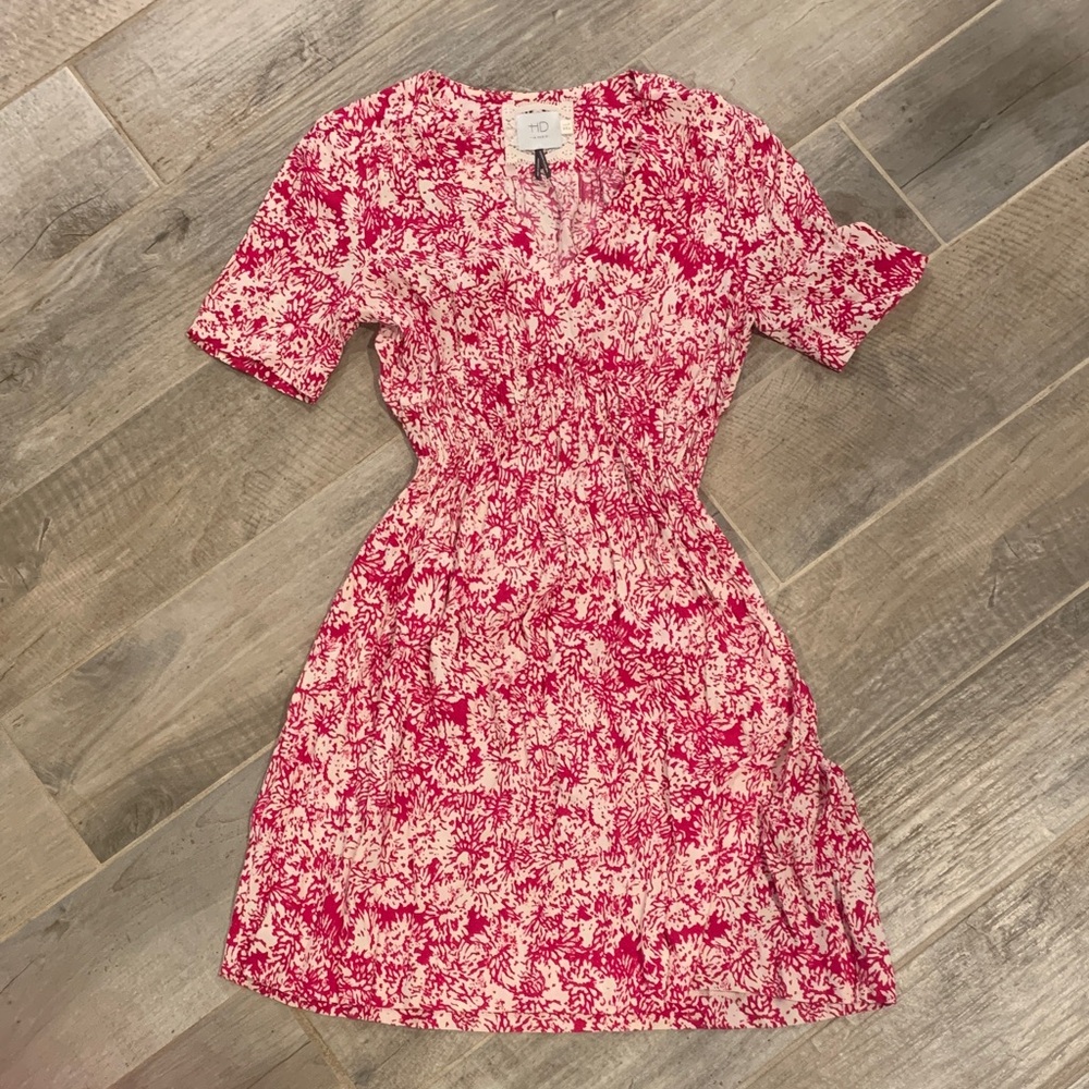 HD in Paris Pink and White Patterned Dress
